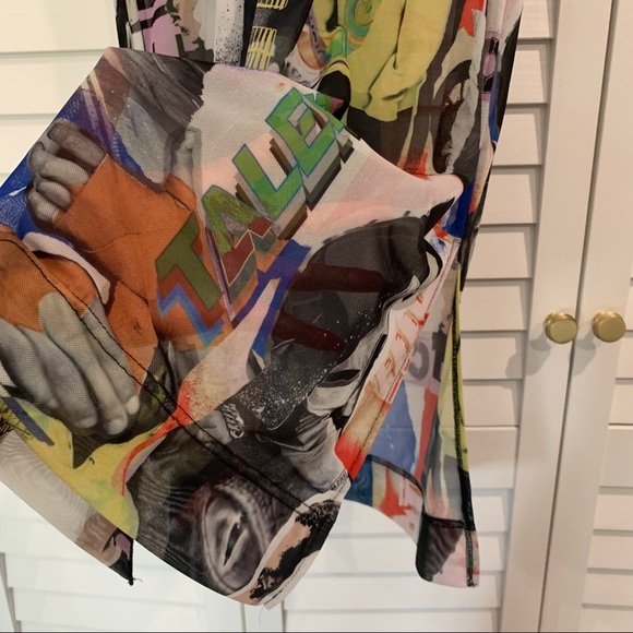 ASOS x Collusion Mesh Midi T-shirt Dress - Picture 5 of 5